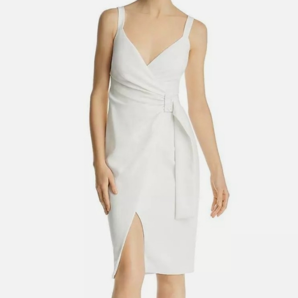 Nwt Black Halo Sleeveless Faux Wrap Summer Dress